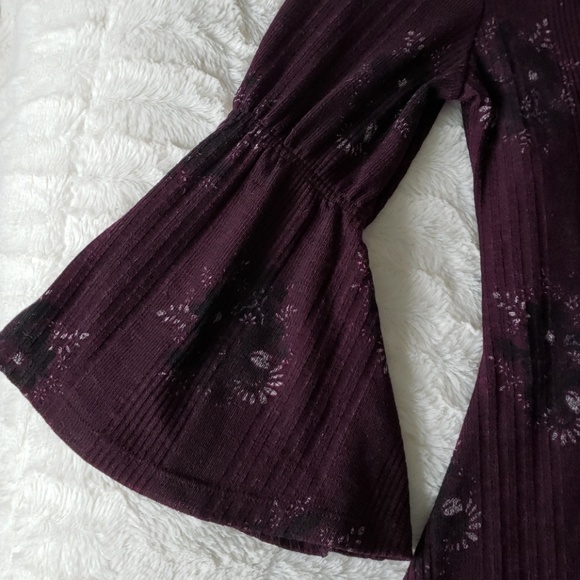 Francesca's Alya Plum Floral Dress - Picture 3 of 4